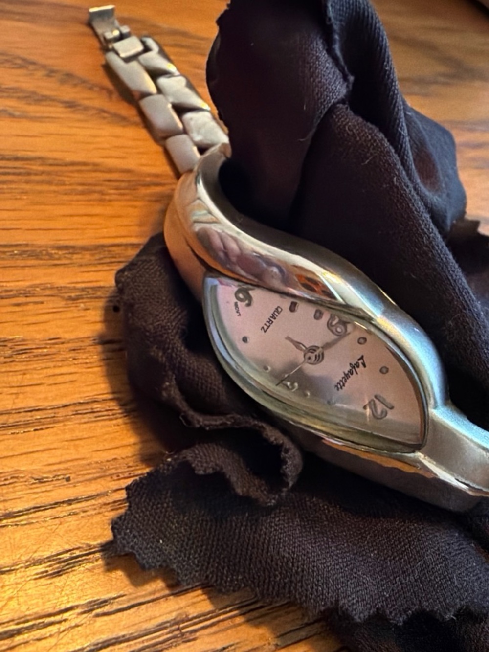 Layafette Silver Teardrop Face Quartz Bracelet Watch